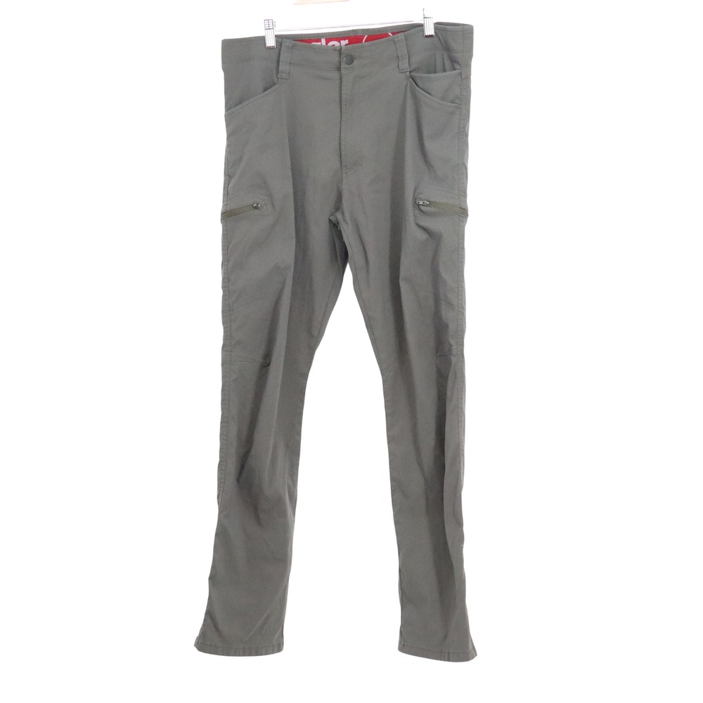 Wrangler Pants Mens 36/32 Gray Outdoor Performance Stretch Excellent